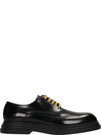 Cesare Paciotti Stringate Lace Up Shoes In Black Leather