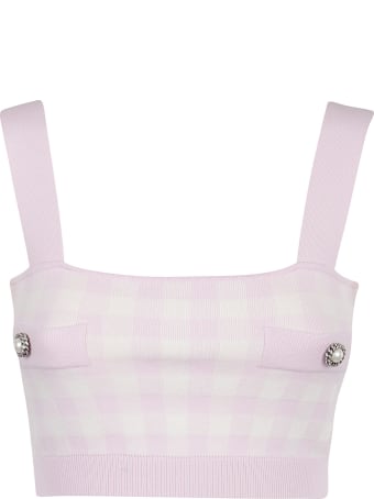 Alessandra Rich Gingham Top