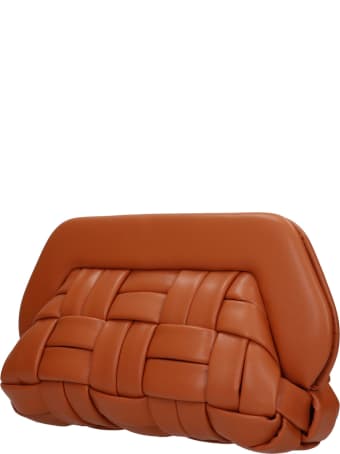 THEMOIRè Bios Weaved Clutch In Leather Color Faux Leather