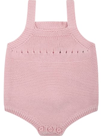 Stella McCartney Kids Pink Body For Baby Girl With Pink Dog