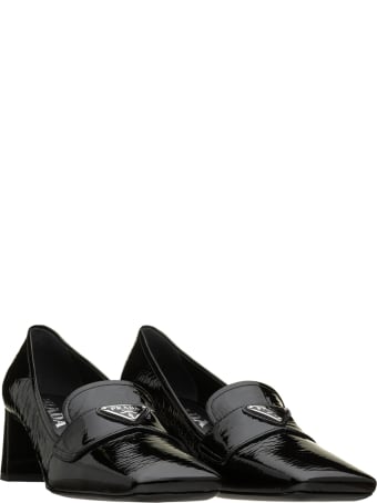 Prada Triangle Logo Plaque Low Pumps