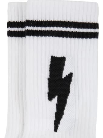 Neil Barrett White Socks For Kids