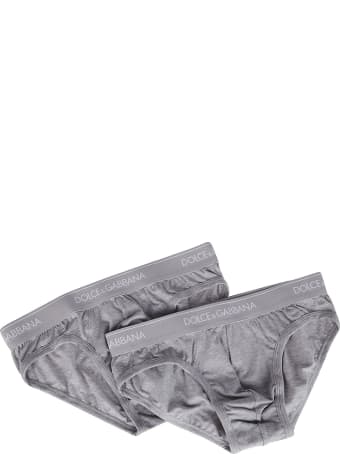 Dolce & Gabbana Grey Cotton Briefs
