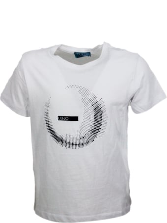 Liu-Jo Short Sleeve Crew Neck T-shirt With Logo Print