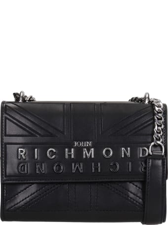 John Richmond Caplett Shoulder Bag In Black Polyuretan