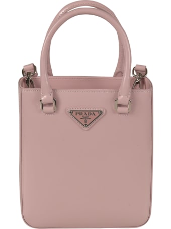 Prada Logo Plaque Small Tote
