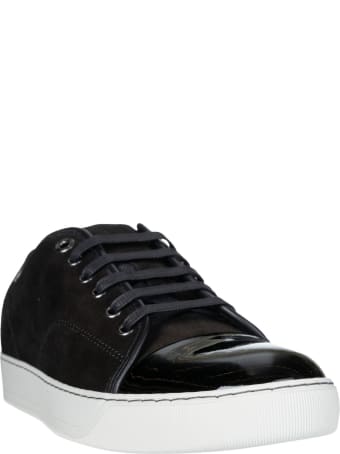 Lanvin Patent Captoe Low Top Sneakers