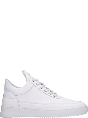 Filling Pieces Low Top Ripple Sneakers In White Leather