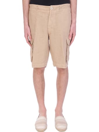 120% Lino Shorts In Beige Linen