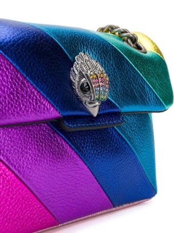 Kurt Geiger Kensington Crossbody Bag In Multicolor Striped Leather