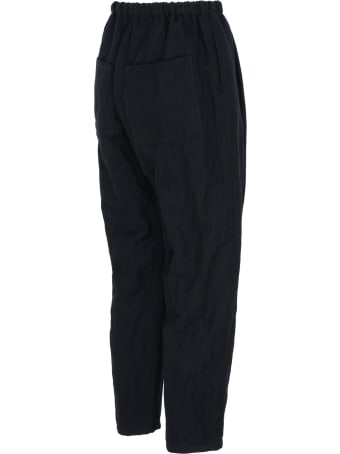 A Punto B Apuntob Blue Wool Cropped Pants