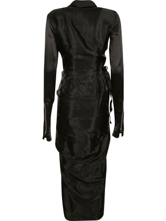 Rick Owens Long-sleeved Asymmetric Wrap Dress