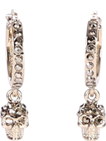 Alexander McQueen Embellished Brass Earrings