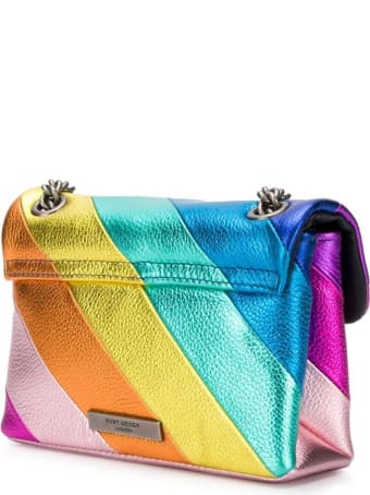Kurt Geiger Kensington Crossbody Bag In Multicolor Striped Leather