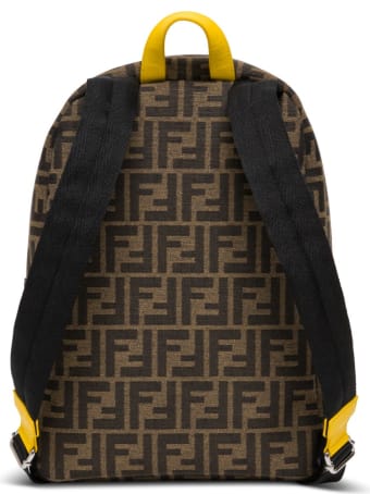 Fendi Junior Backpack In Jacquard Fabric With Print