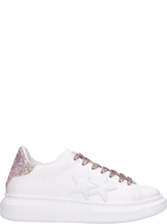 2Star Sneakers In White Leather