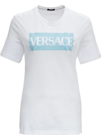 Versace Jersey T-shirt With Logo Print
