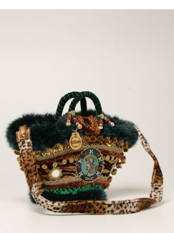 Sikuly Handbag Sinfunia Sikuly Coffa Bag With Fur And Mirrors