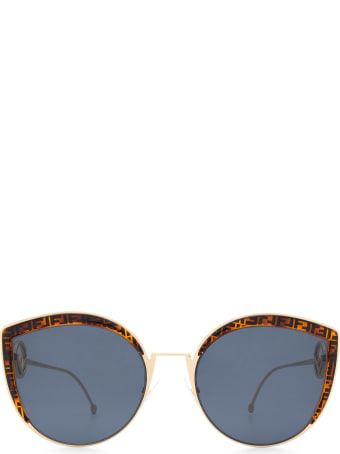Fendi Fendi Ff 0290/s Gold Sunglasses