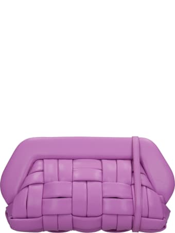 THEMOIRè Bios Weaved Clutch In Viola Faux Leather