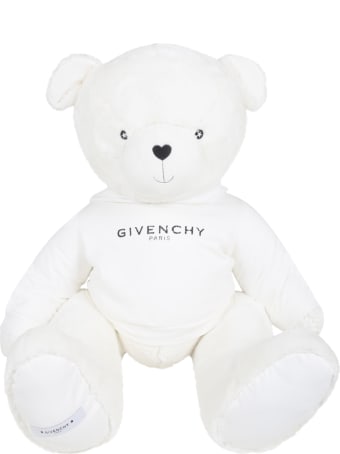 Givenchy White Kids Teddy Bear With Black Logo