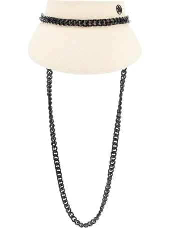 Maison Michel Patty Visor With Chains