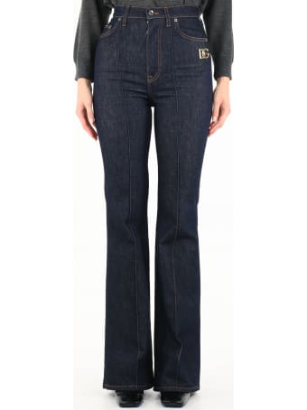 Dolce & Gabbana Blue Flared Jeans
