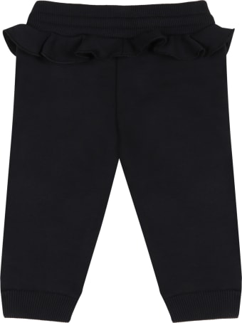 Givenchy Black Sweatpant For Baby Girl With Logo