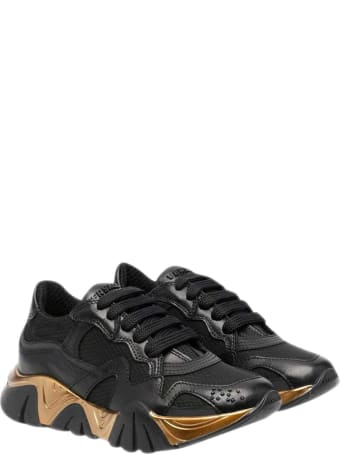 Young Versace Metallic Sneakers