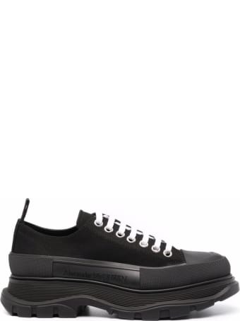 Alexander McQueen Black Traead Slick Cotton Sneakers