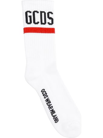 GCDS Socks In White Cotton