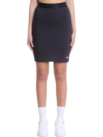 Fila Chess Skirt In Black Polyester