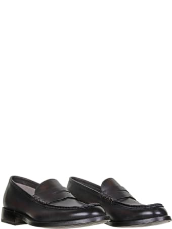 Barrett College Loafer In Dark Brown Leather