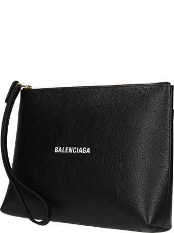 Balenciaga Clutch In Black Leather