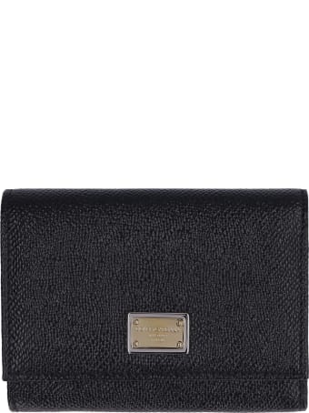 Dolce & Gabbana Dauphine-print Leather Wallet