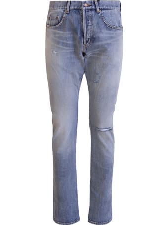 Saint Laurent Santa Monica Blue Slim Jeans