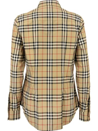 Burberry Lapwing - Button-down Collar Vintage Check Stretch Cotton Shirt