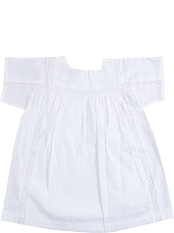 Lili Gaufrette Little Girl Dress With Embroidery