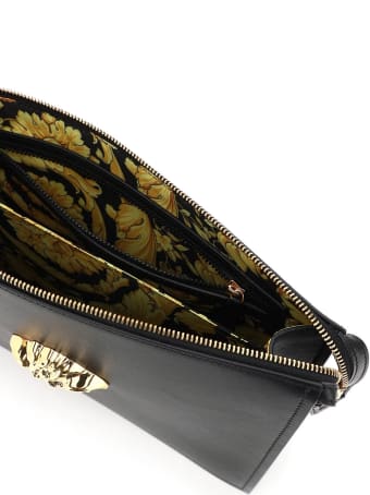 Versace La Medusa Leather Clutch