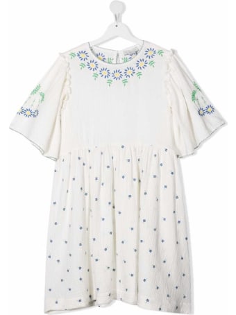 Stella McCartney Kids White Embroidered Cotton Dress