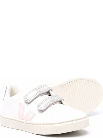 Veja White Leather Sneakers With Logo