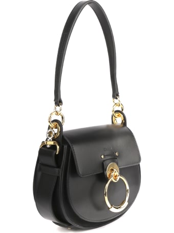 Chloé Tess Black Leather Shoulder Bag