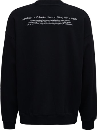 Off-White Black Cotton Sweatshirt With Caravaggio Print