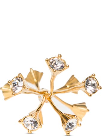 Panconesi Constellation Spikes Vermeil Earring In Golden Silver
