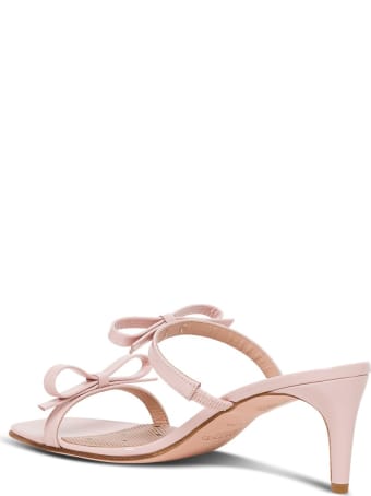 RED Valentino Pink Patent Mules With Bows