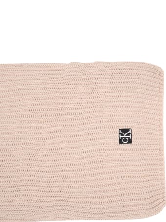 Calvin Klein Jeans Beige Scarf For Kids With Logo
