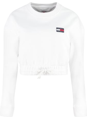 Tommy Jeans Cotton Crew-neck Sweatshirt With Logo
