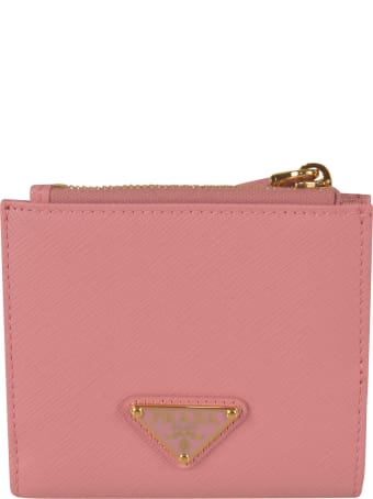Prada Top Zip Logo Card Holder