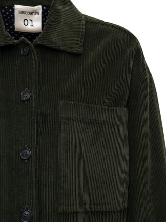 SEMICOUTURE Blanche Shirt In Green Cotton