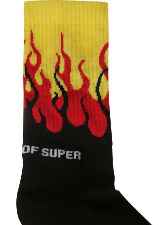 Vision of Super Ribbed Flame Socks